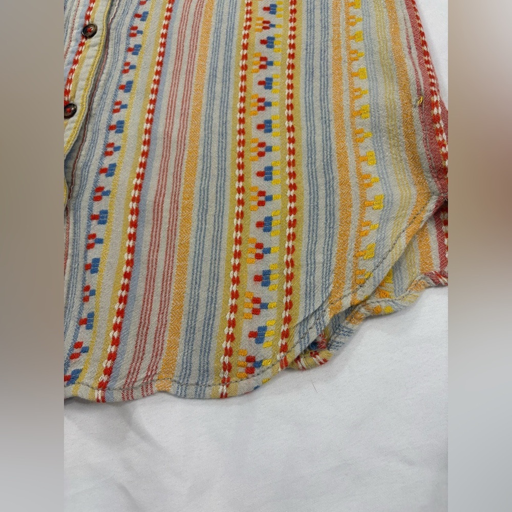 Anthropologie Embroidered Bohemian Boho Top Shirt long sleeve - Picture 8 of 9